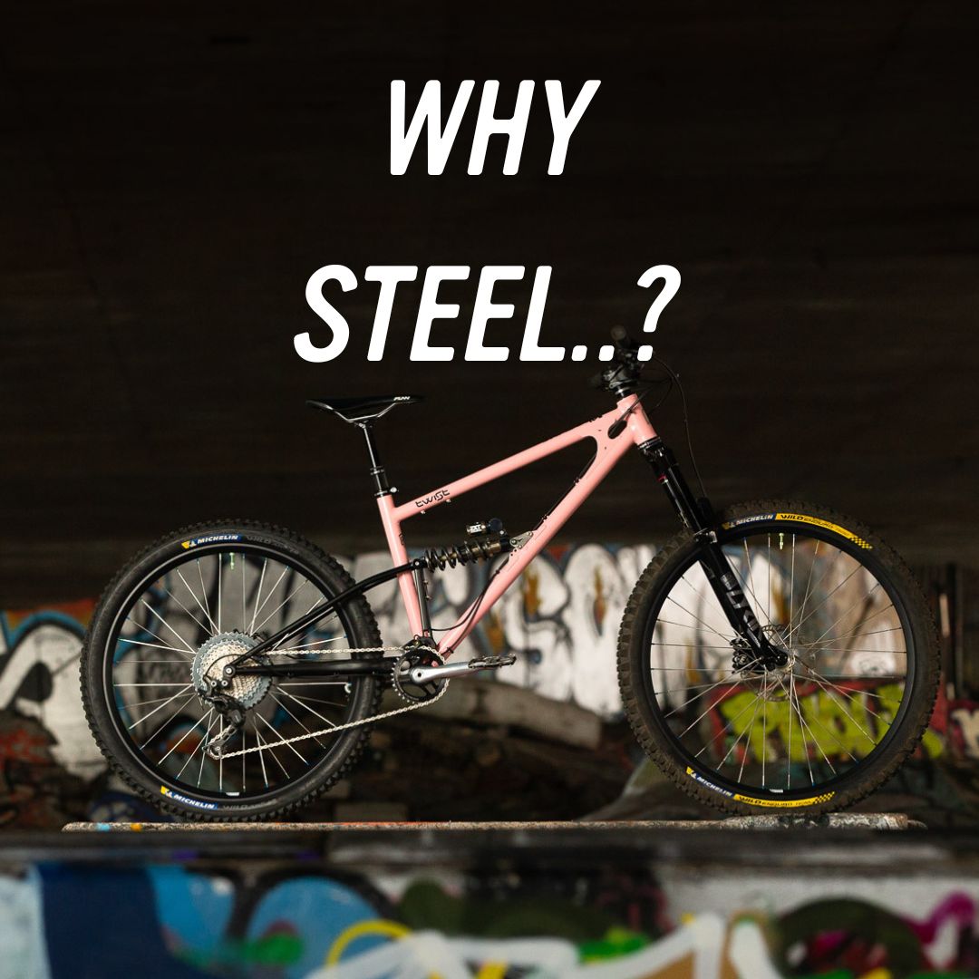 image of Starling Cycles Twist with WHY STEEL..? overlayed