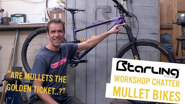 a video thumbnail. titled "workshop chatter mullet bikes"