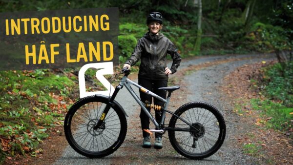 Youtube thumbnail showing Haf Land and bike with overlayed text