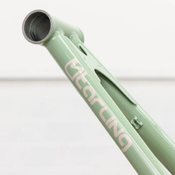 starling graphic on the top tube of a bike