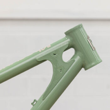 headtube gasets on a green starling murmur bike frame