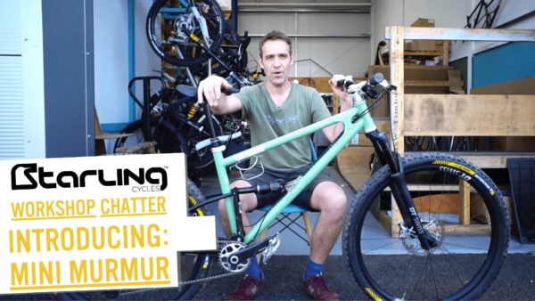 video thumbnail. Joe McEwan sat behind Starling MiniMurmur with overlayed text "workshop chatter introducing mini murmur"